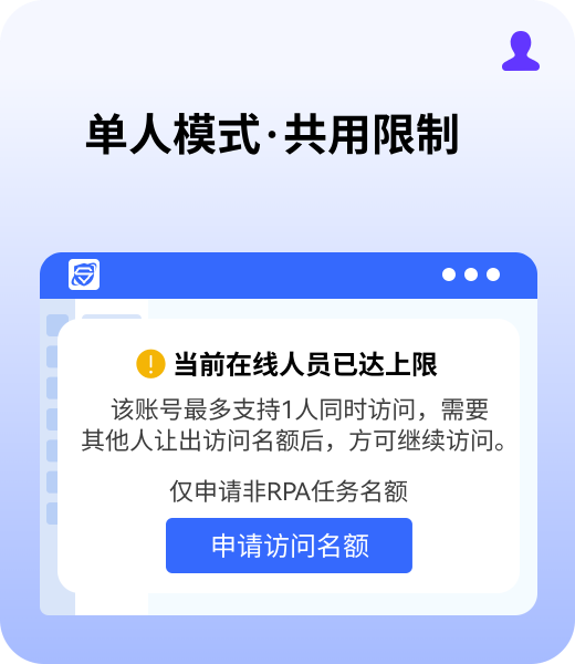单人模式·共用限制